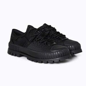 Palladium x Rains Pallashock HKR Black Low Top Sneakers Shoes Womens 8.5